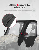 Kemimoto Yamaha Rhino UTV Cab Enclosure Heavy-Duty 900D w/ Half Doors