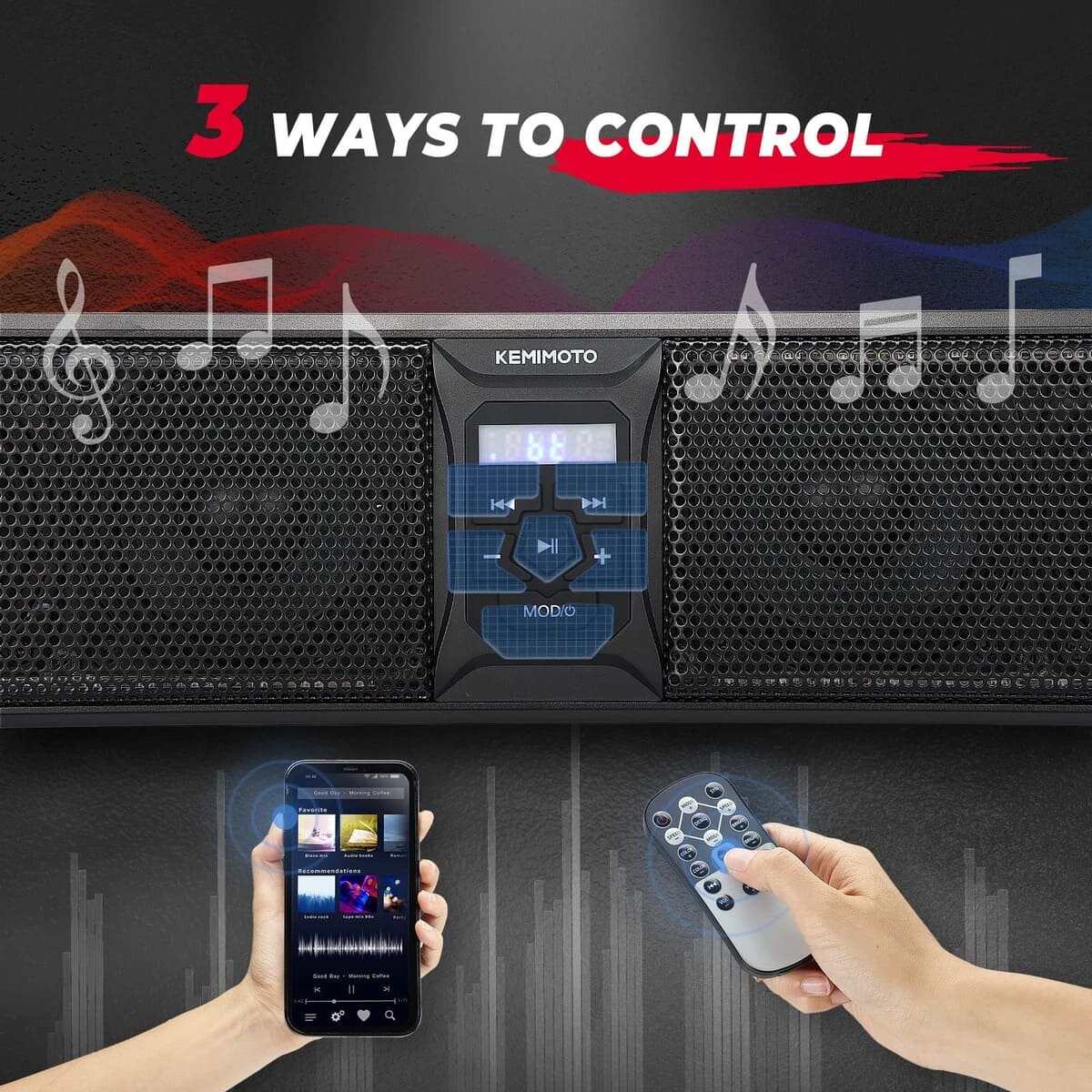 Kemimoto Yamaha Viking 26" RGB Universal Sound Bar