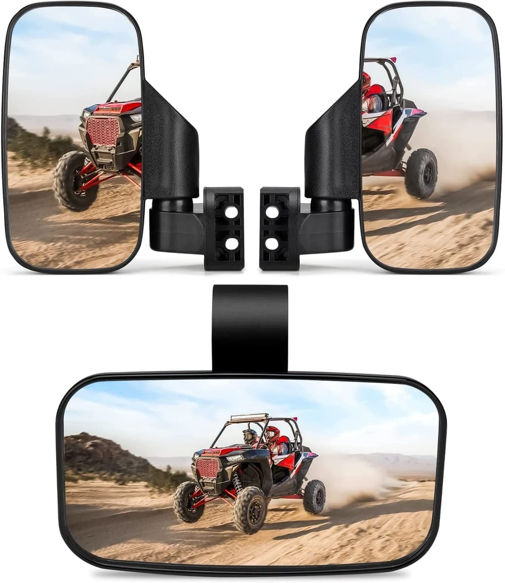 Kemiomoto Yamaha Rhino UTV Side Mirrors & Center Mirror