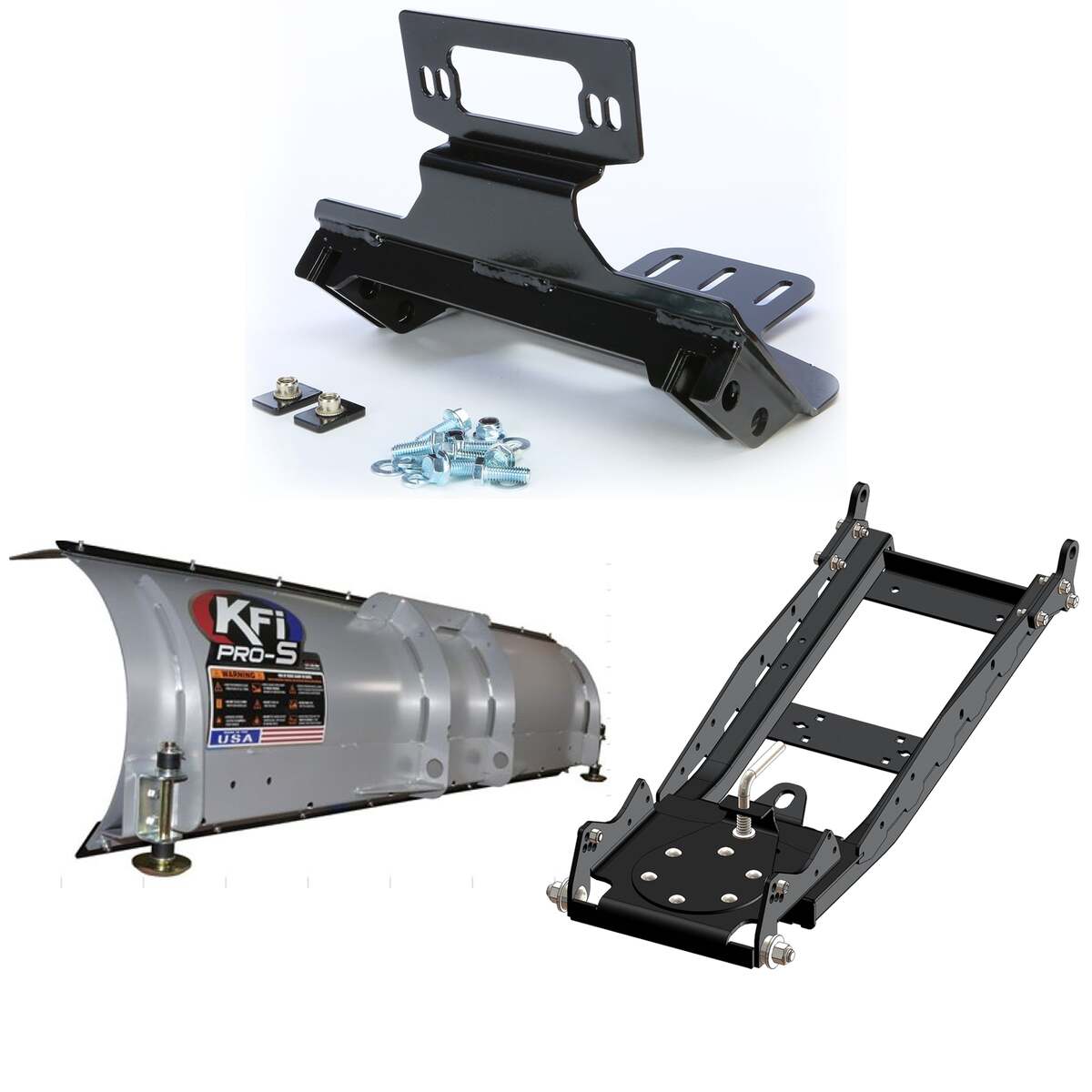 KFI '08-'22 Polaris RZR UTV Snow Plow Kit - 105410