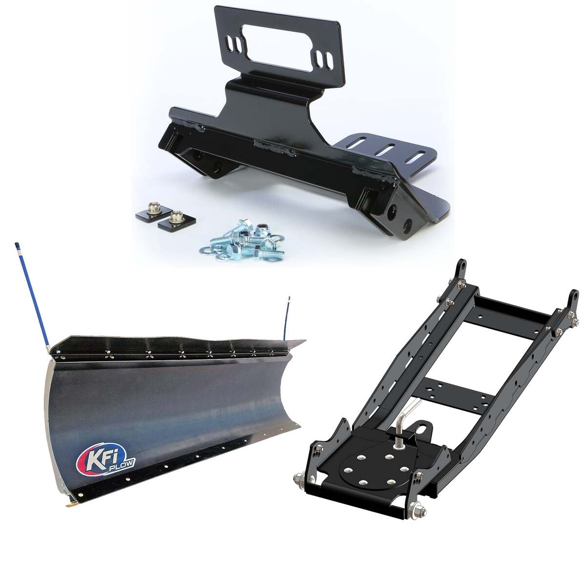 KFI '08-'22 Polaris RZR UTV Snow Plow Kit - 105410