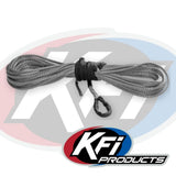 KFI 1/4" Synthetic 50' UTV Winch Cable - Smoke