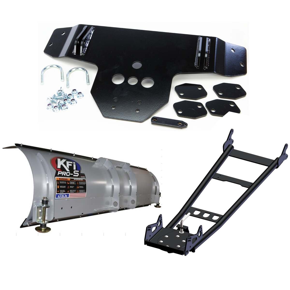 KFI '11-'14 Polaris RZR UTV Mid-Mount Snow Plow Kit