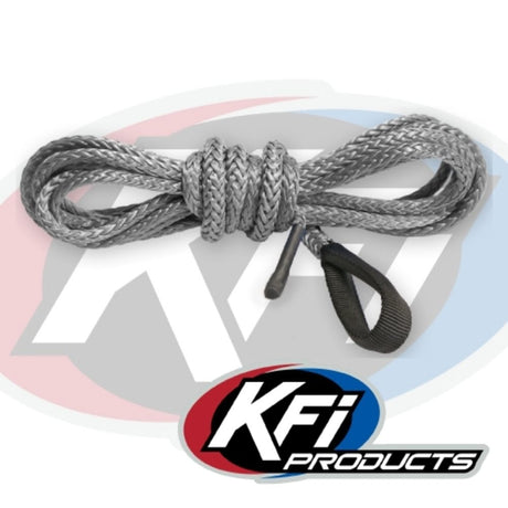 KFI Synthetic ATV Winch 12 Foot Plow Cable - Smoke