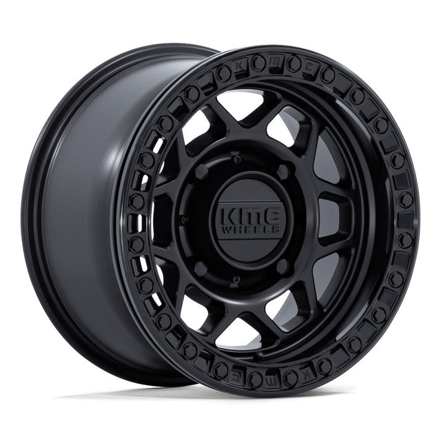 KMC Impact UTV Beadlock Wheels - Matte Black W/ Gloss Black RG