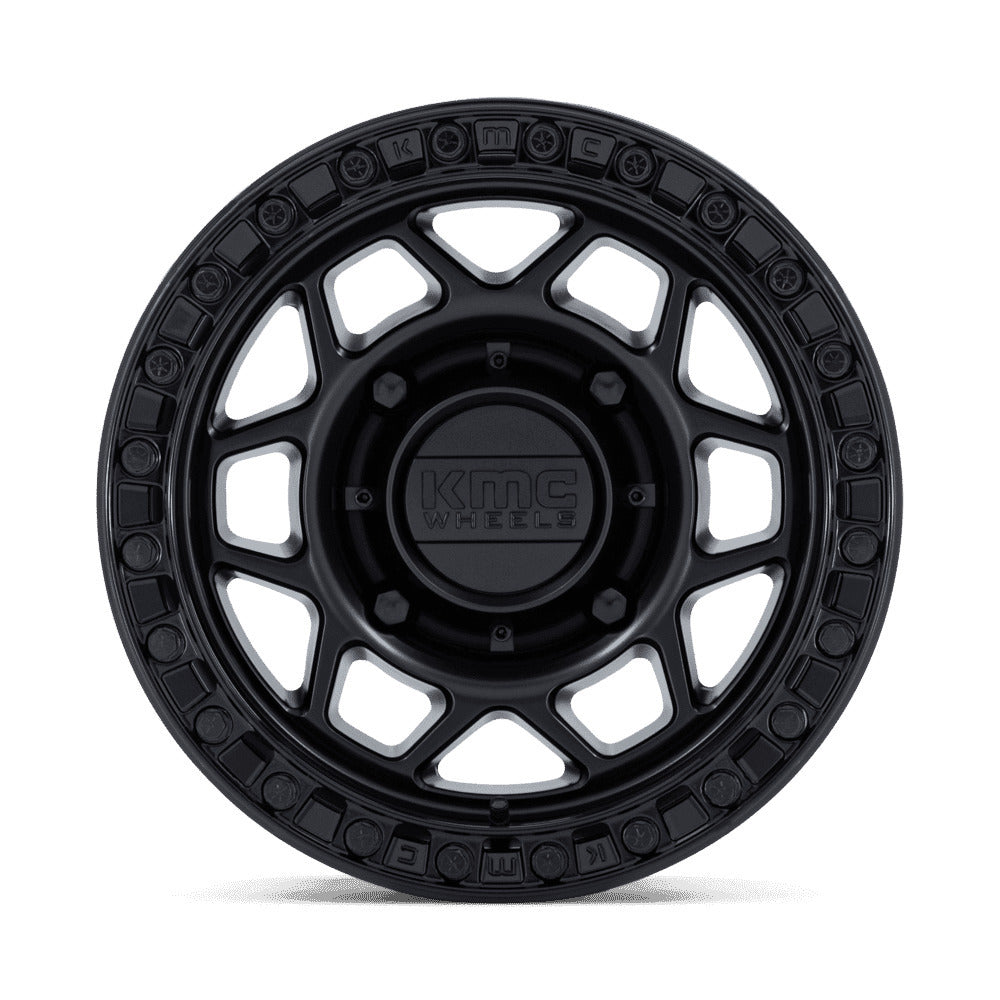 KMC Impact UTV Beadlock Wheels - Matte Black W/ Gloss Black RG