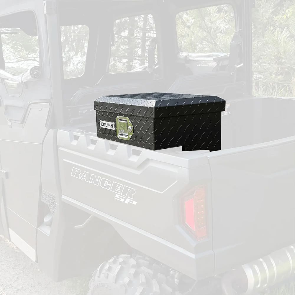 Kolpin UTV Diamond Plate Bedside Saddle Box
