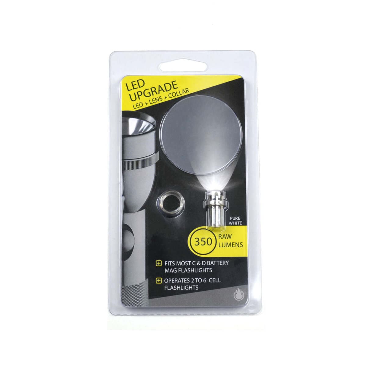 Litt Industries 2-6 Cell 350 Lumen C/D Model Upgrade Maglight LED Bulb & Lens Kit