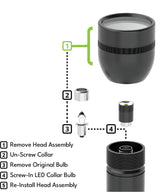 Litt Industries 2-6 Cell 505 Lumen Upgrade Maglight Bulb
