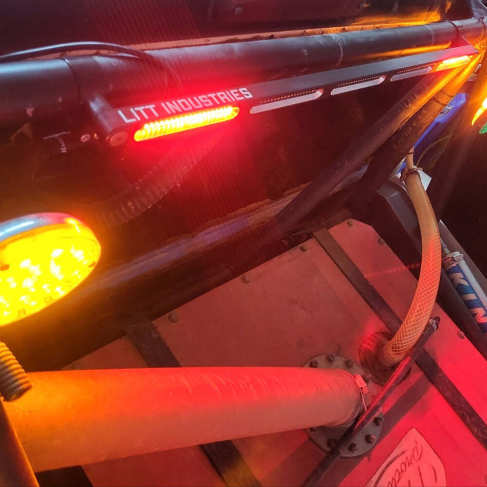 Litt Industries 28" Billet Aluminum LED Chase Light Bar - Amber/Amber