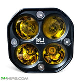 M Whips 3" 40W 3400L Single Amber Spot Light