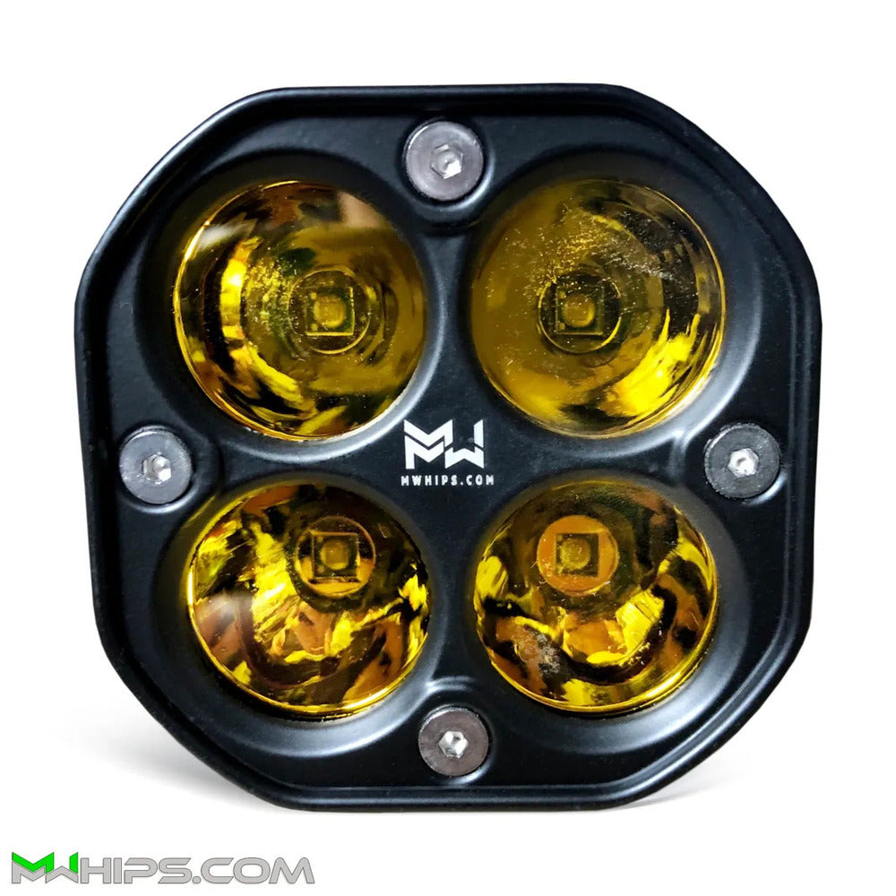 M Whips 3" Amber Spot Light - Pair