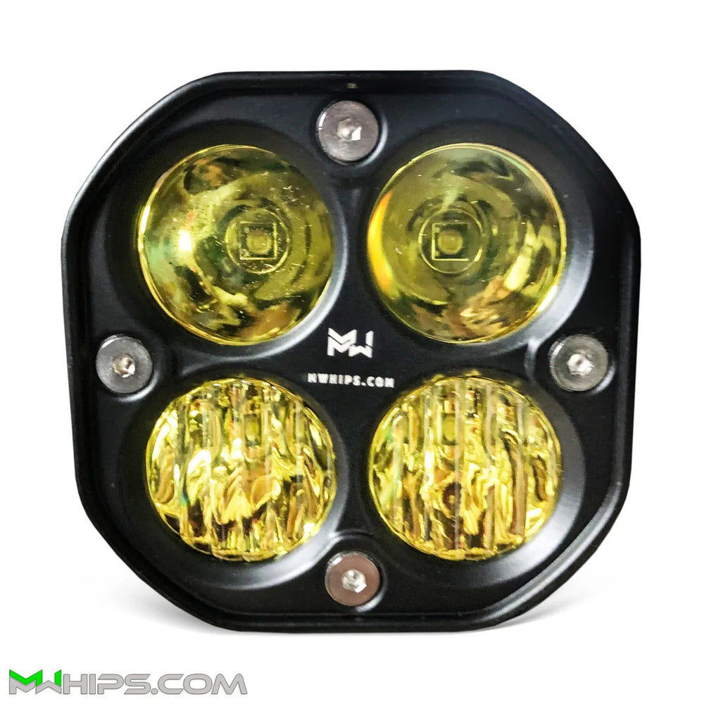 M Whips 3" Yellow Spot/Flood Combo Light - Single