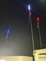 M Whips Complete RGB Color Chasing Flag Pole Mount & Whip Harness Camp Locator Kit