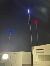 M Whips Complete Single Color Flag Pole Mount & Whip Harness Camp Locator Kit