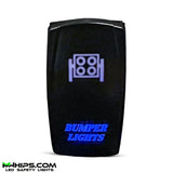 M Whips Dual Blue Led 5 Pin Bumper Lights On/Off Rocker Switch - 20A/12V