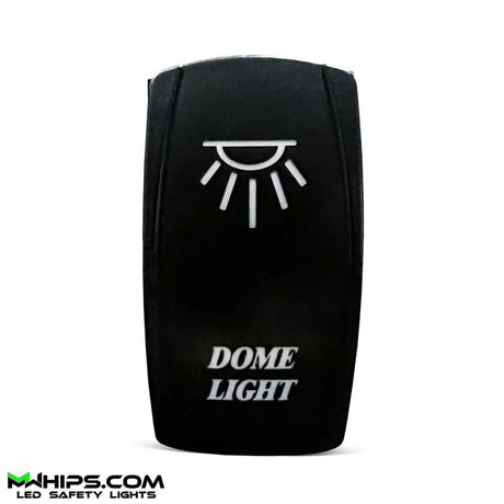 M Whips Dual Blue LED 5 Pin Dome Lights Rocker Switch - 20A/12V