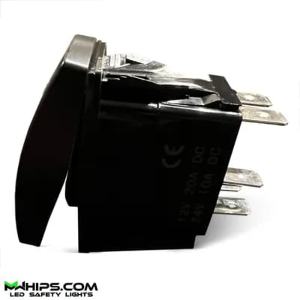 M Whips Dual Blue LED 5 Pin Dome Lights Rocker Switch - 20A/12V