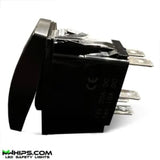M Whips Dual Blue LED 5 Pin Dome Lights Rocker Switch - 20A/12V
