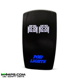 M Whips Dual Blue LED 5 Pin On/Off Rocker Switch - Pod Lights