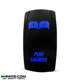 M Whips Dual Blue LED 5 Pin On/Off Rocker Switch - Pod Lights