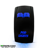 M Whips Dual Blue LED 5 Pin On/Off Rocker Switch - Pod Lights