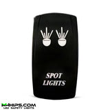 M Whips Dual Blue LED 5 Pin On/Off Rocker Switch - Spot Lights