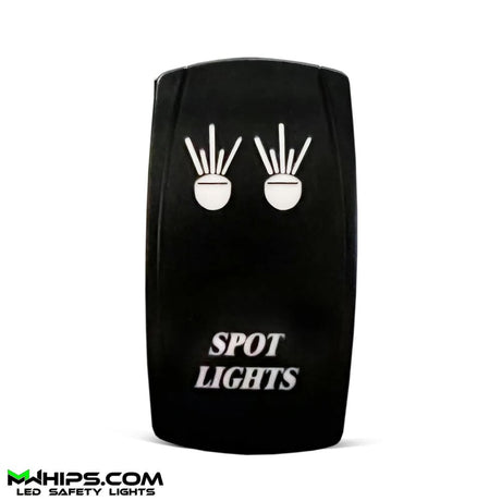 M Whips Dual Blue LED 5 Pin On/Off Rocker Switch - Spot Lights