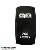 M Whips Dual Blue Led 5 Pin Pod Lights Rocker Switch - 20A/12V