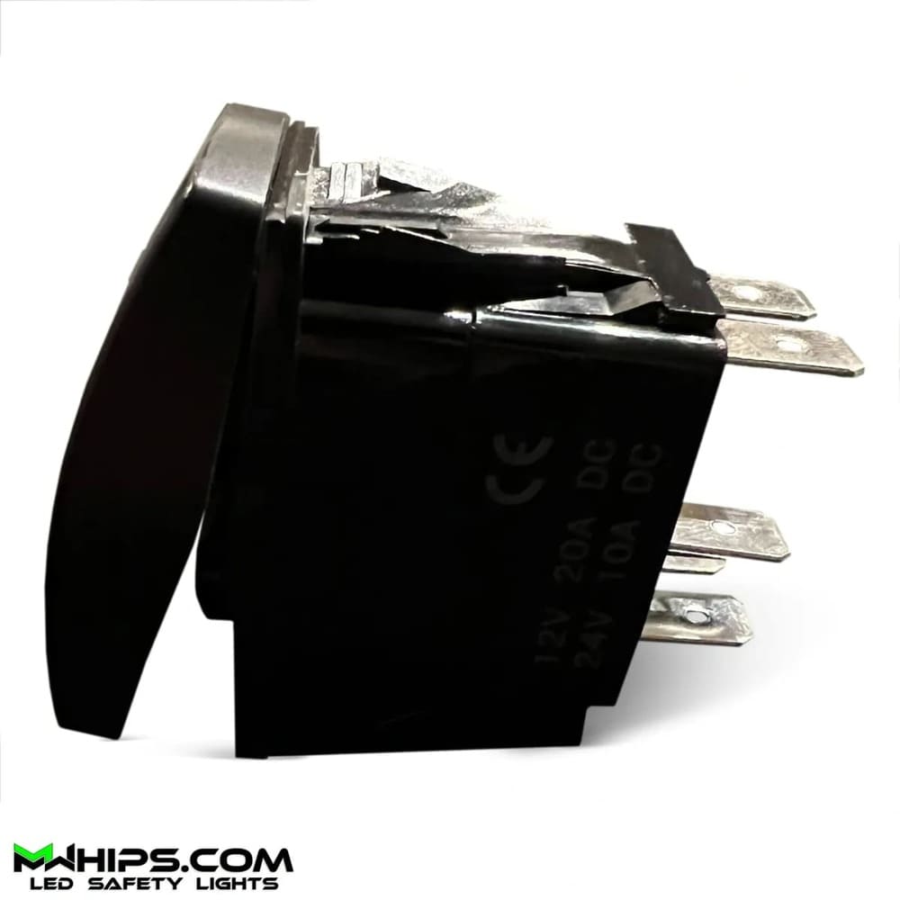 M Whips Dual Blue Led 5 Pin spot Lights On/off Rocker Switch - 20A/12V