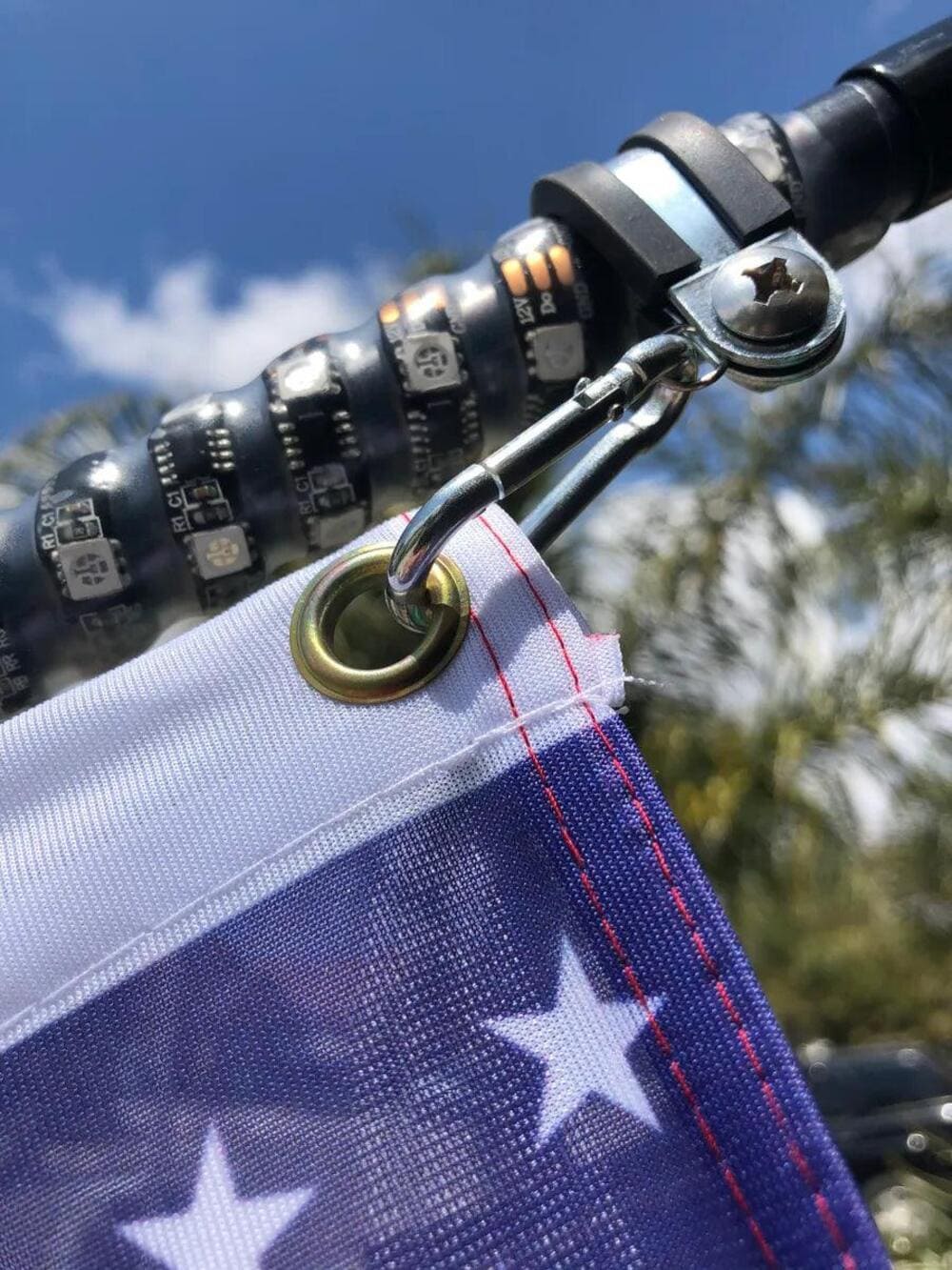 M Whips LED Whip Flag Mount - Single