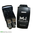 M Whips Rocks Dual Blue Led 5 Pin On/Off Rocker Switch - 20A/12V