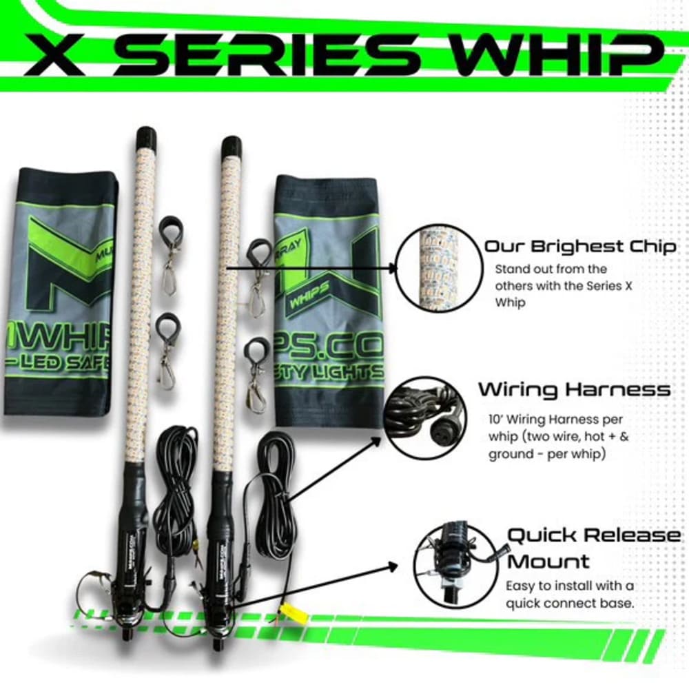 M Whips Single Color X Series Whips