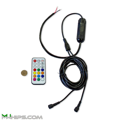 M Whips T1 Remote Controlled LED Whip Light Harness w/ Remote - Pair