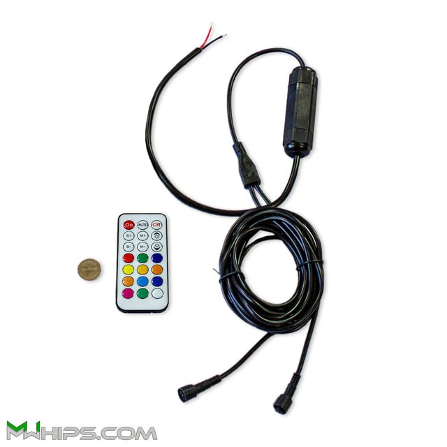 M Whips T1 Remote Controlled LED Whip Light Harness w/ Remote - Pair