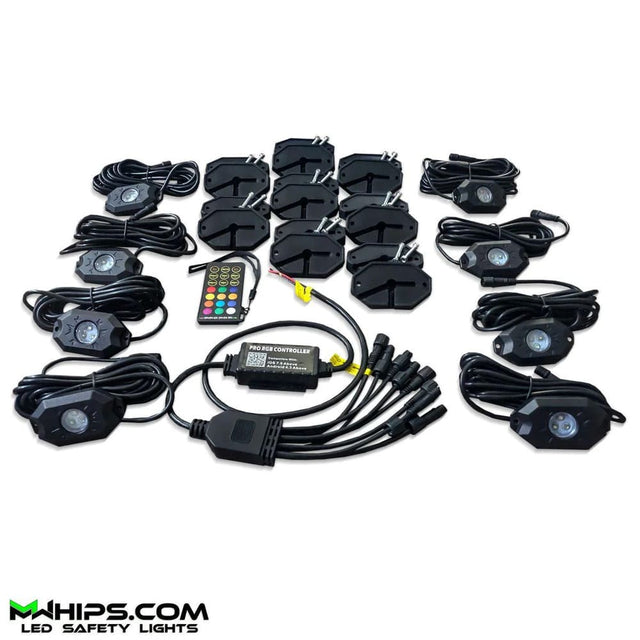 M Whips T2 RGB/RGBW Bluetooth Chasing Rock Light Kit