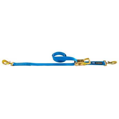 Mac's Tie Down 2" Ratchet Strap with Twisted Snap Hooks, Sewn Fixed End