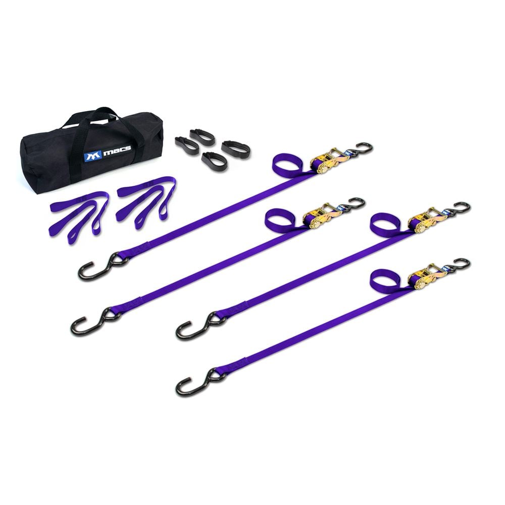 Mac's Tie Downs 1" ATV Motorcycle Ratchet Utility Pack with S-Hook