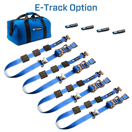 Mac's Tie Downs 2" Tire Block Strap Pack with E-Track Ends