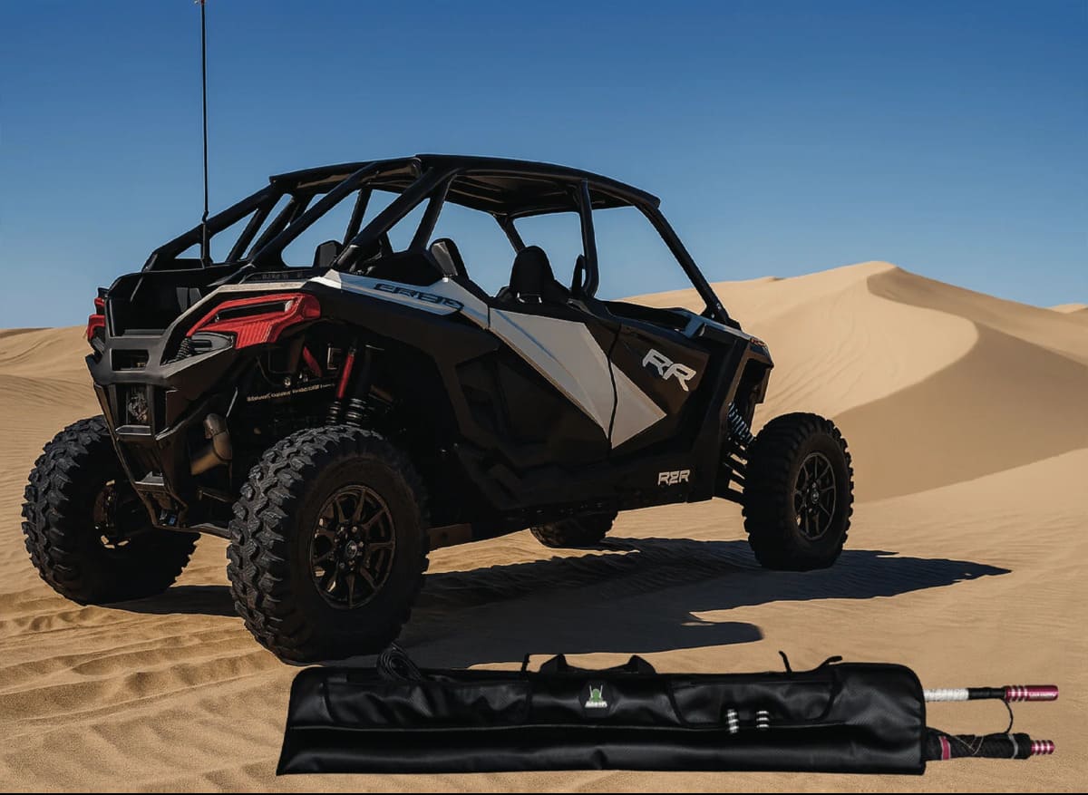 Marshin Whips Dual Zipper Pocket Storage Lighted Whip Carrying Bag