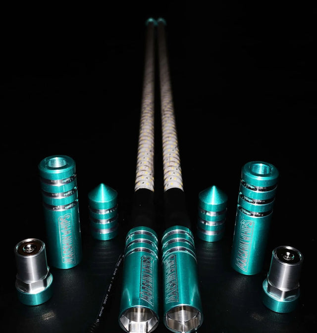 Marshin Whips Game Changer Set of 2 Teal Whips