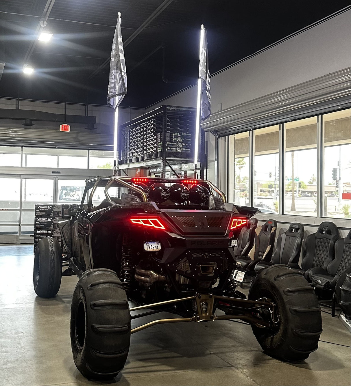 Marshin Whips Polaris RZR Pro R/Turbo R/Pro XP  Billet LED Tail Light