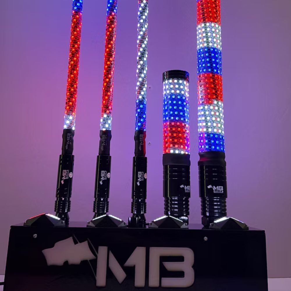 MB Whips Flash Elite LED Whip - Pairs