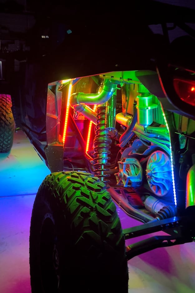 MB Whips Polaris RZR Stage 2 LED Underglow 12 Strip Kit