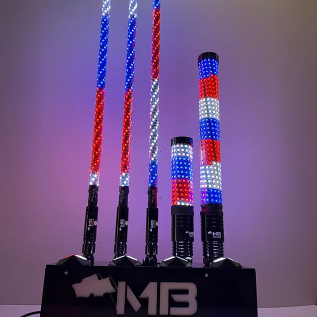 MB Whips Shorty V2 Flash Pro Elite Whip - Pair