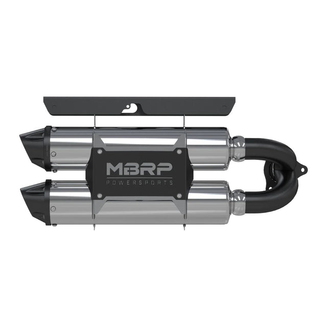 MBRP '16-'21 Polaris RZR XP Turbo/Turbo S Aggressive Performance Series Straight Core Slip-On Exhaust