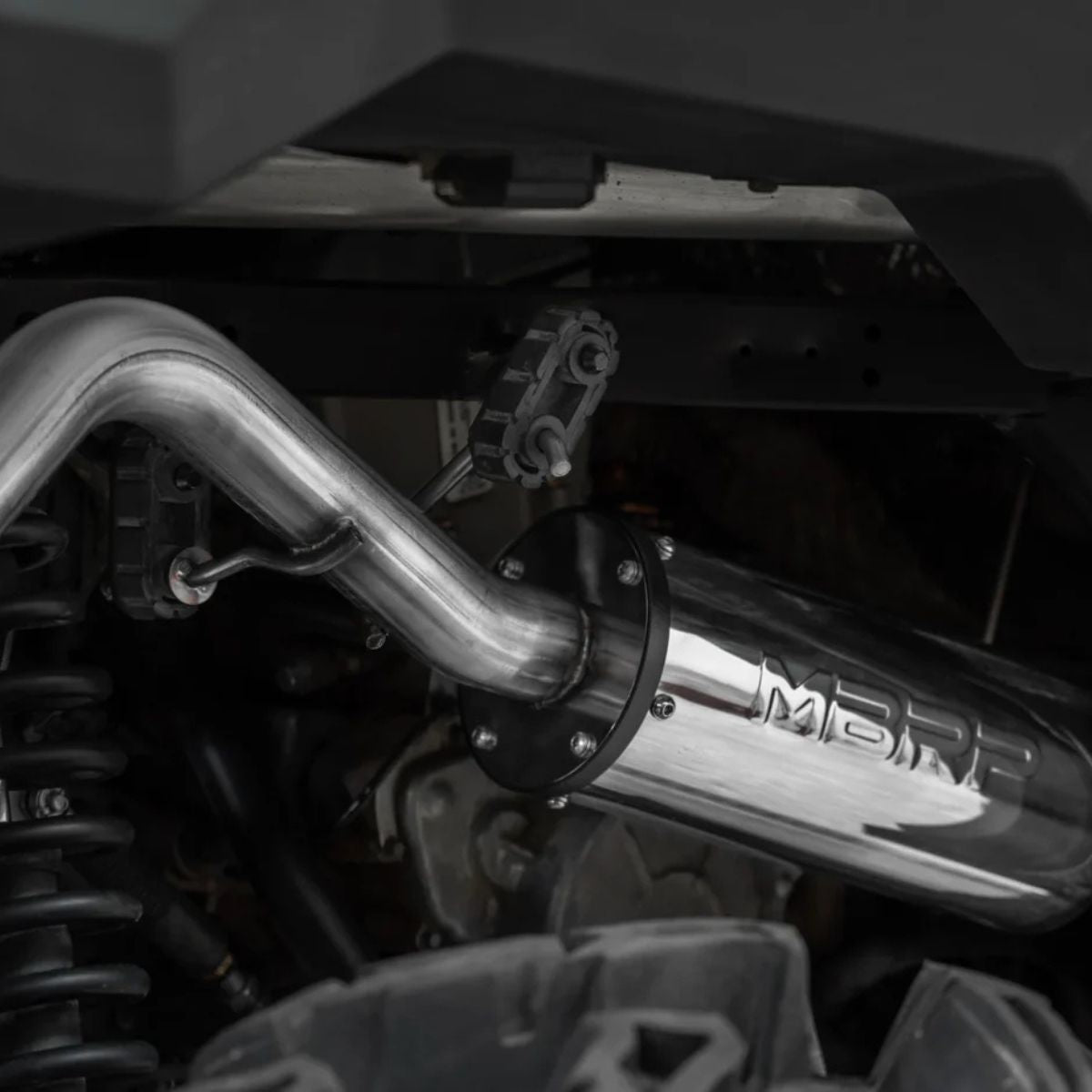 MBRP '18-'26 Polaris Ranger XP 1000/Crew Aggressive Performance Series Chambered Core Slip-On Exhaust