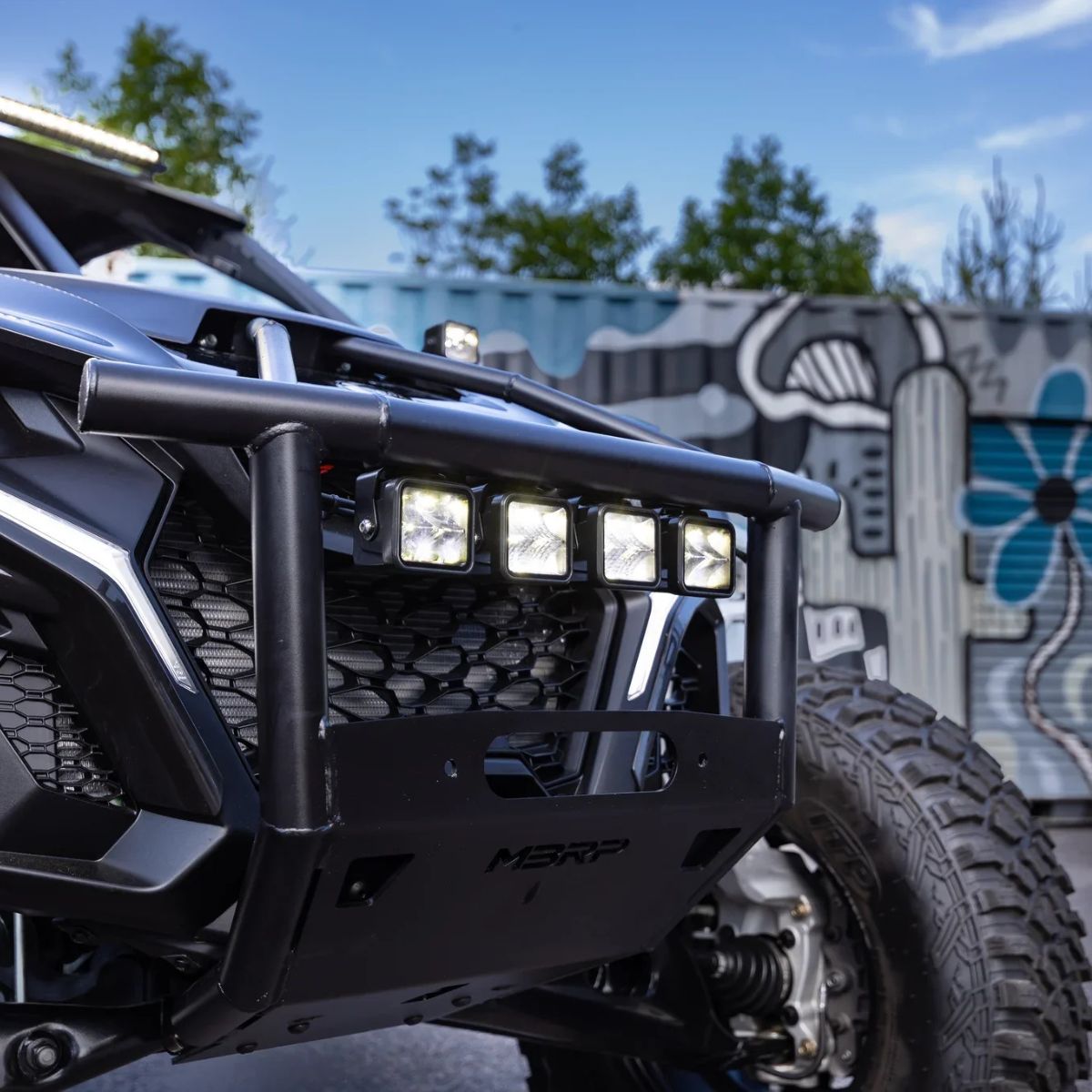MBRP '24-'26 Can-Am Maverick R Black Coated Steel Front Race Bumper