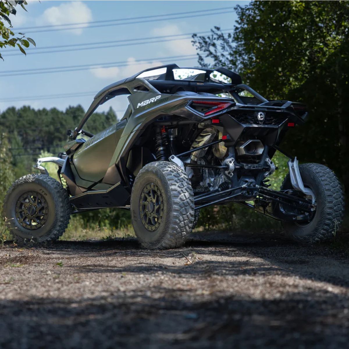 MBRP '24-'26 Can-Am Maverick R Black Coated Steel Rock Slider Kit