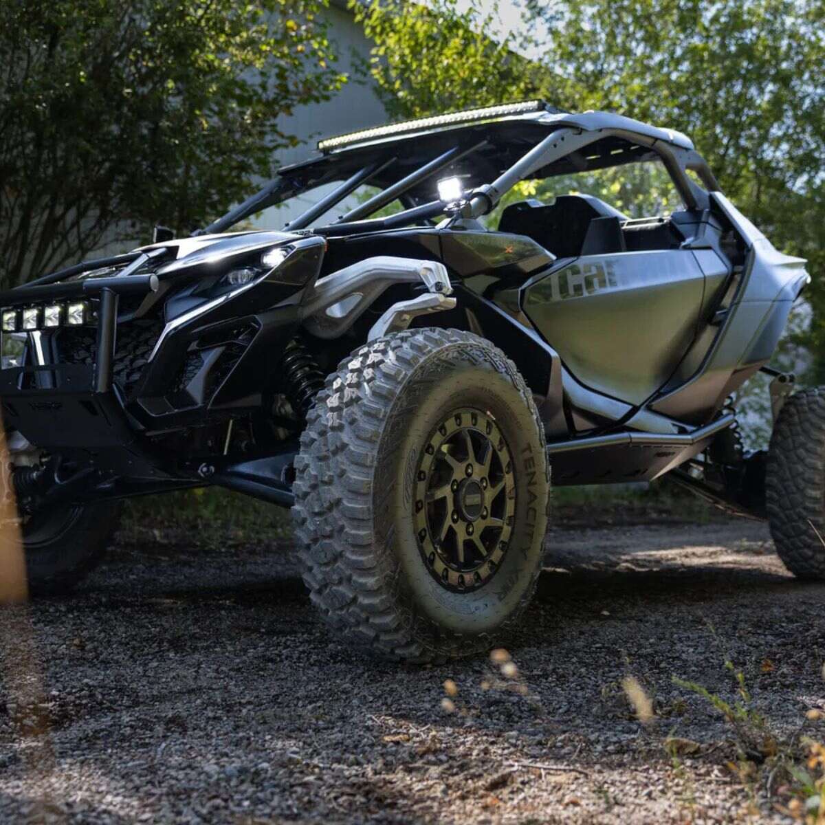 MBRP '24-'26 Can-Am Maverick R Black Coated Steel Rock Slider Kit